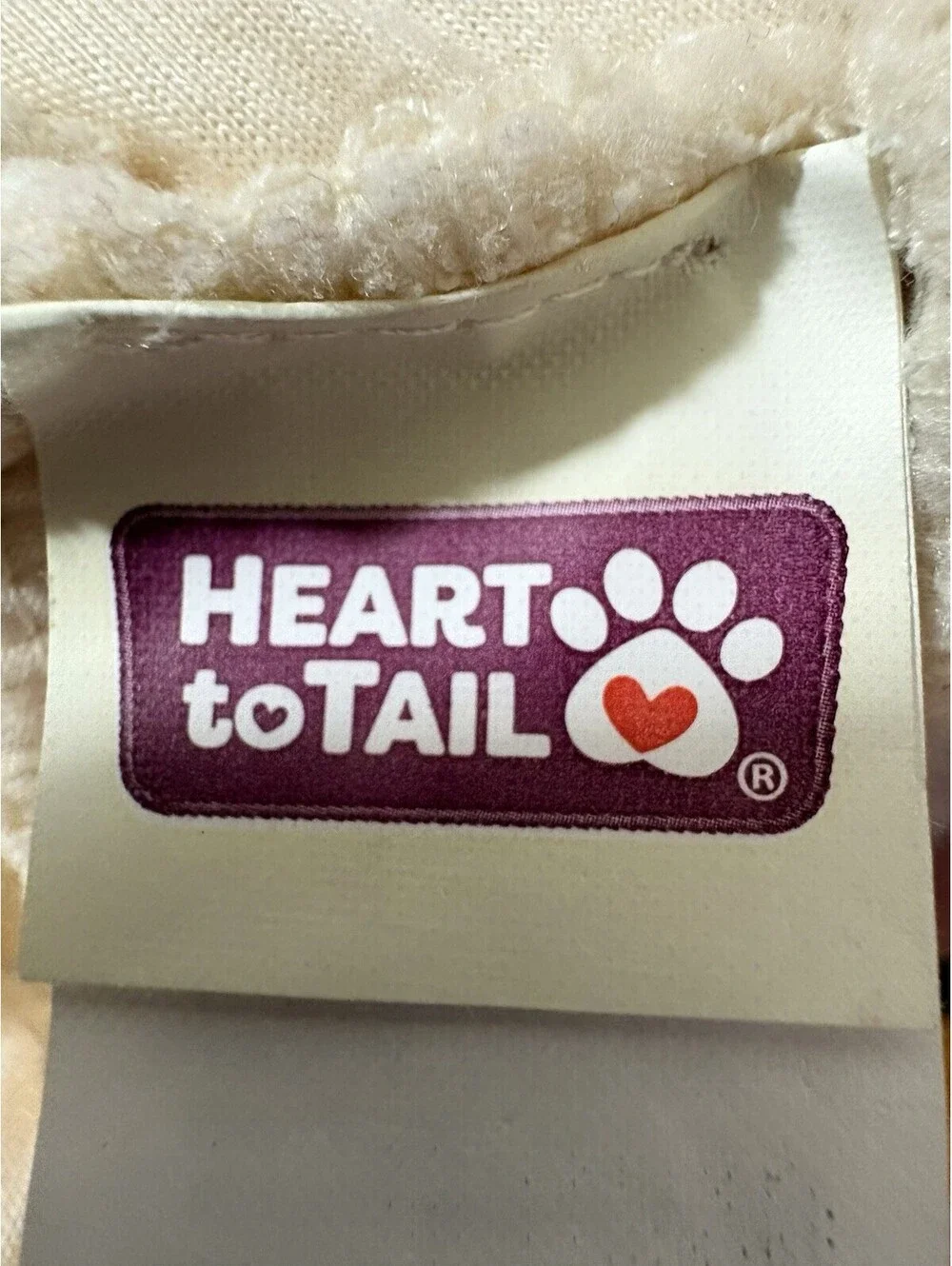 Dog Vest S Cream Sherpa Heart to Tail Zip Fleece Pet Jacket NWOT
